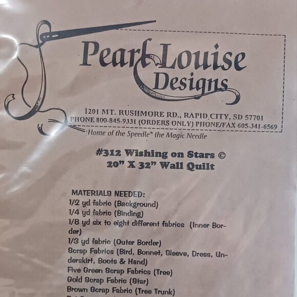 Vintage Wishing on Stars Applique Wall Quilt Pattern #312 by Pearl Louise Design - Picture 3 of 4